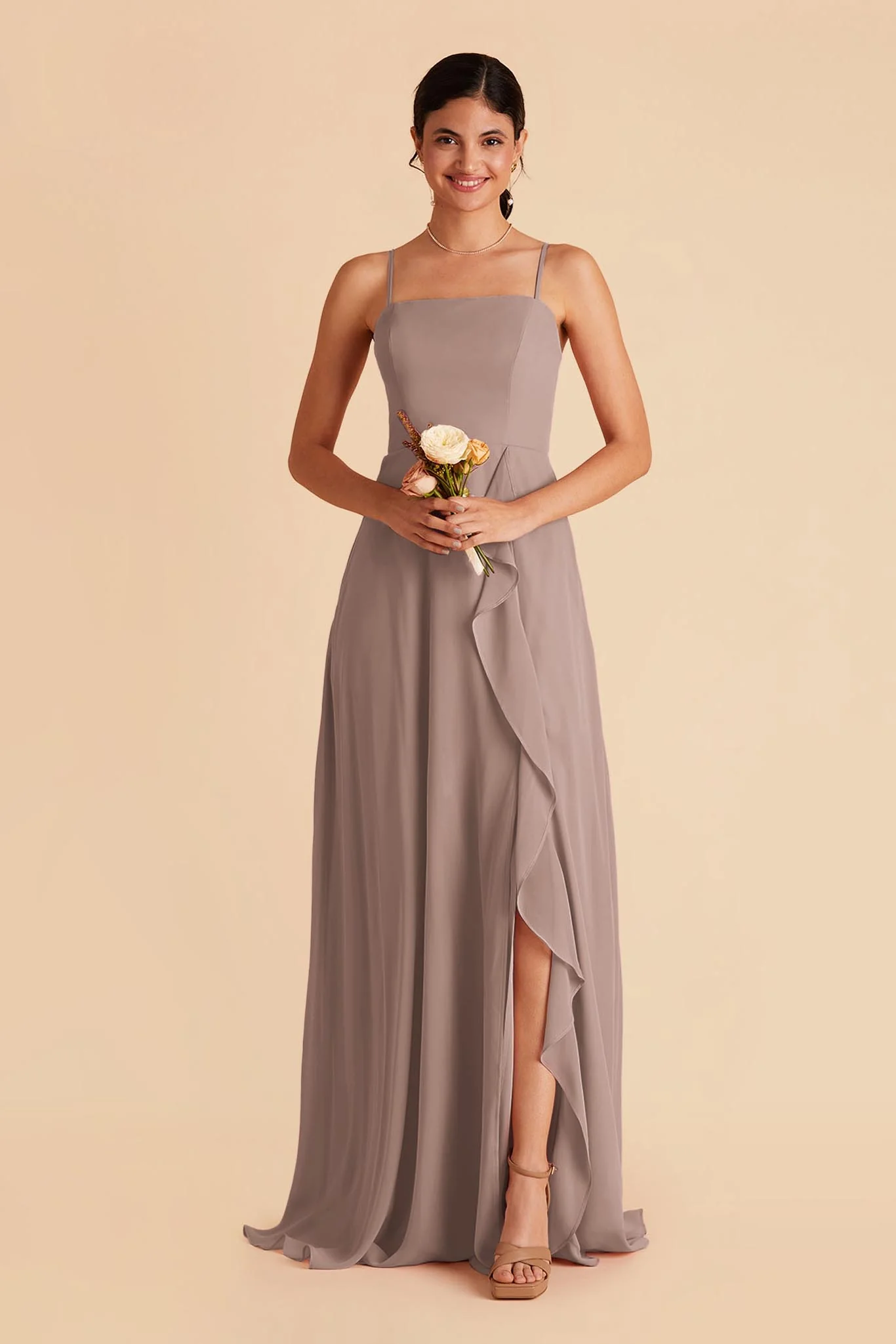 Winnie Chiffon Dress - Toffee - Image 3
