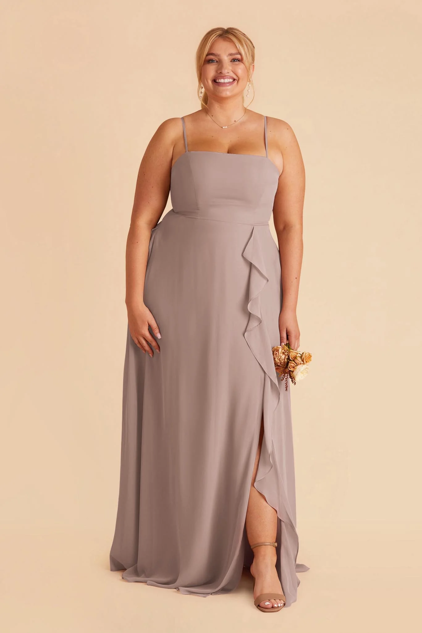 Winnie Chiffon Dress - Toffee - Image 6