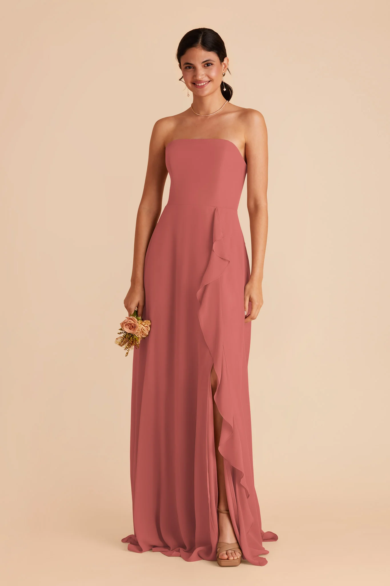 Winnie Chiffon Dress - Wild Rose
