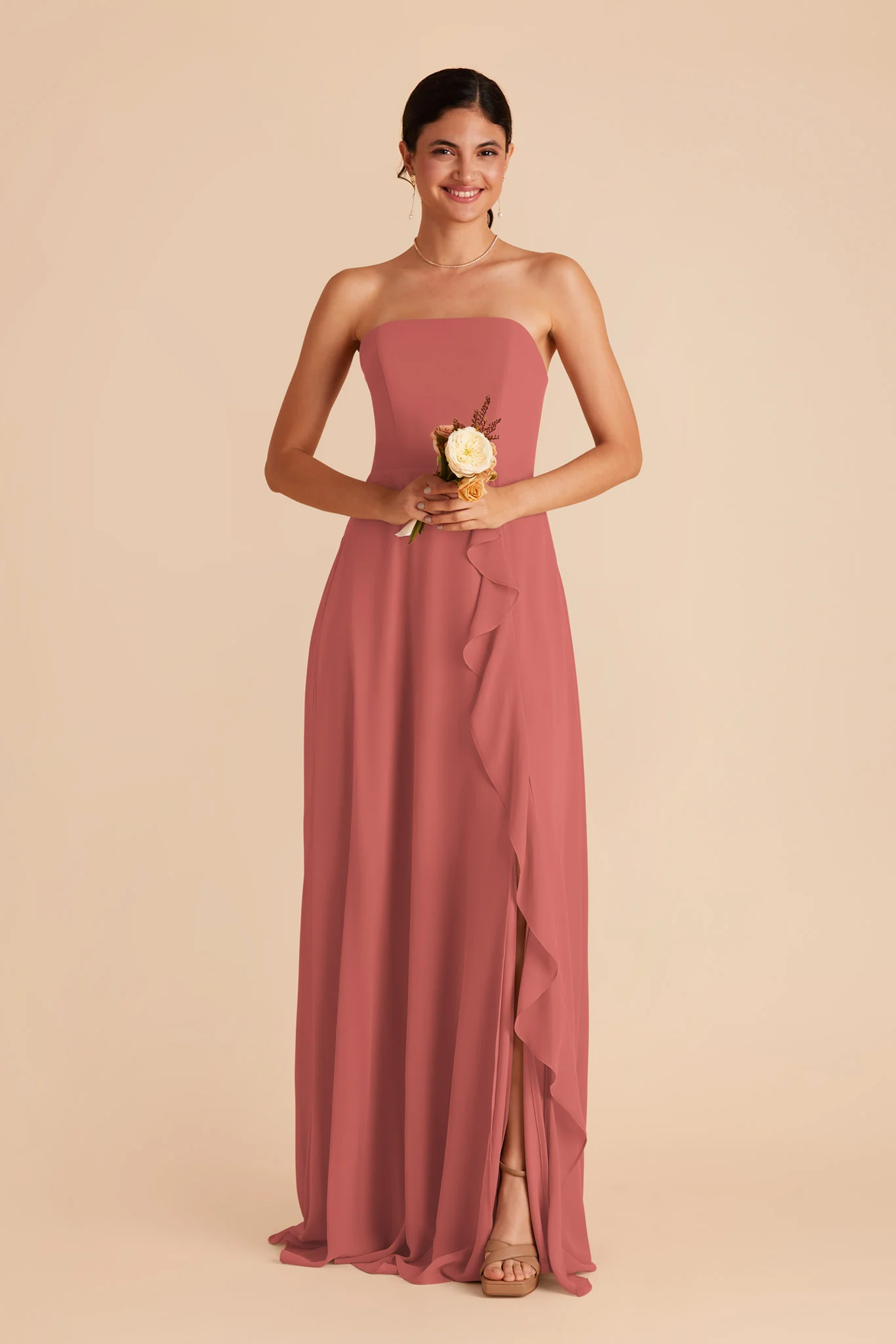 Winnie Chiffon Dress - Wild Rose - Image 3