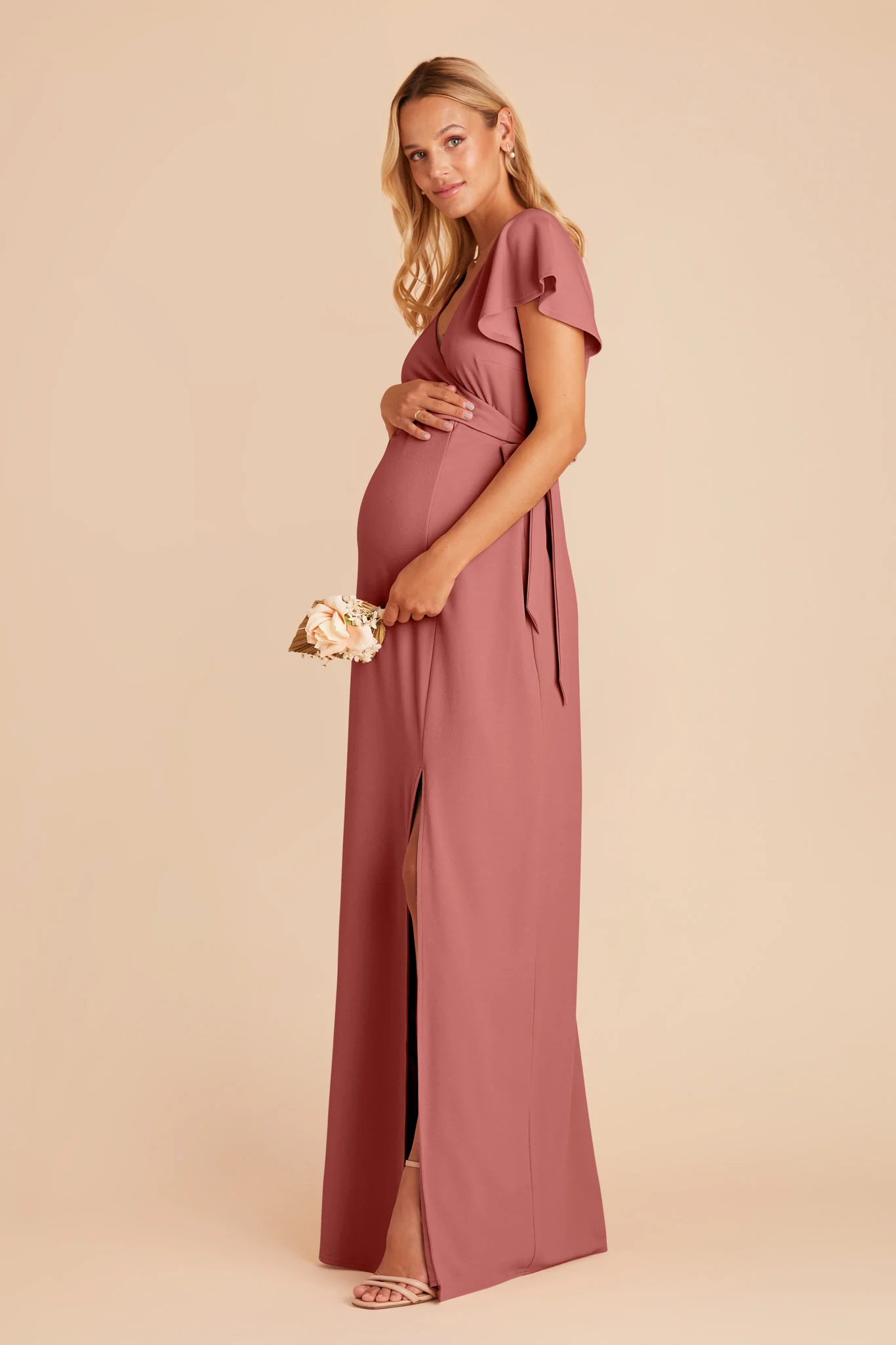 Yolanda Crepe Dress - Mulberry - Image 4